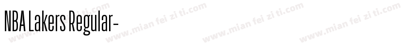 NBA Lakers Regular字体转换